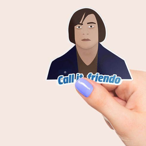Anton "Call It, Friendo" Premium Vinyl Sticker, No Country for Old Men-Inspired Hydroflask Sticker, Laptop Decal